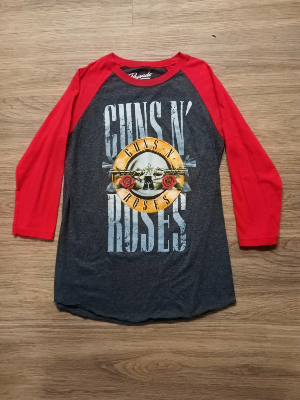 Bravado Kids Guns N' Roses Raglan Tee - Red & Charcoal